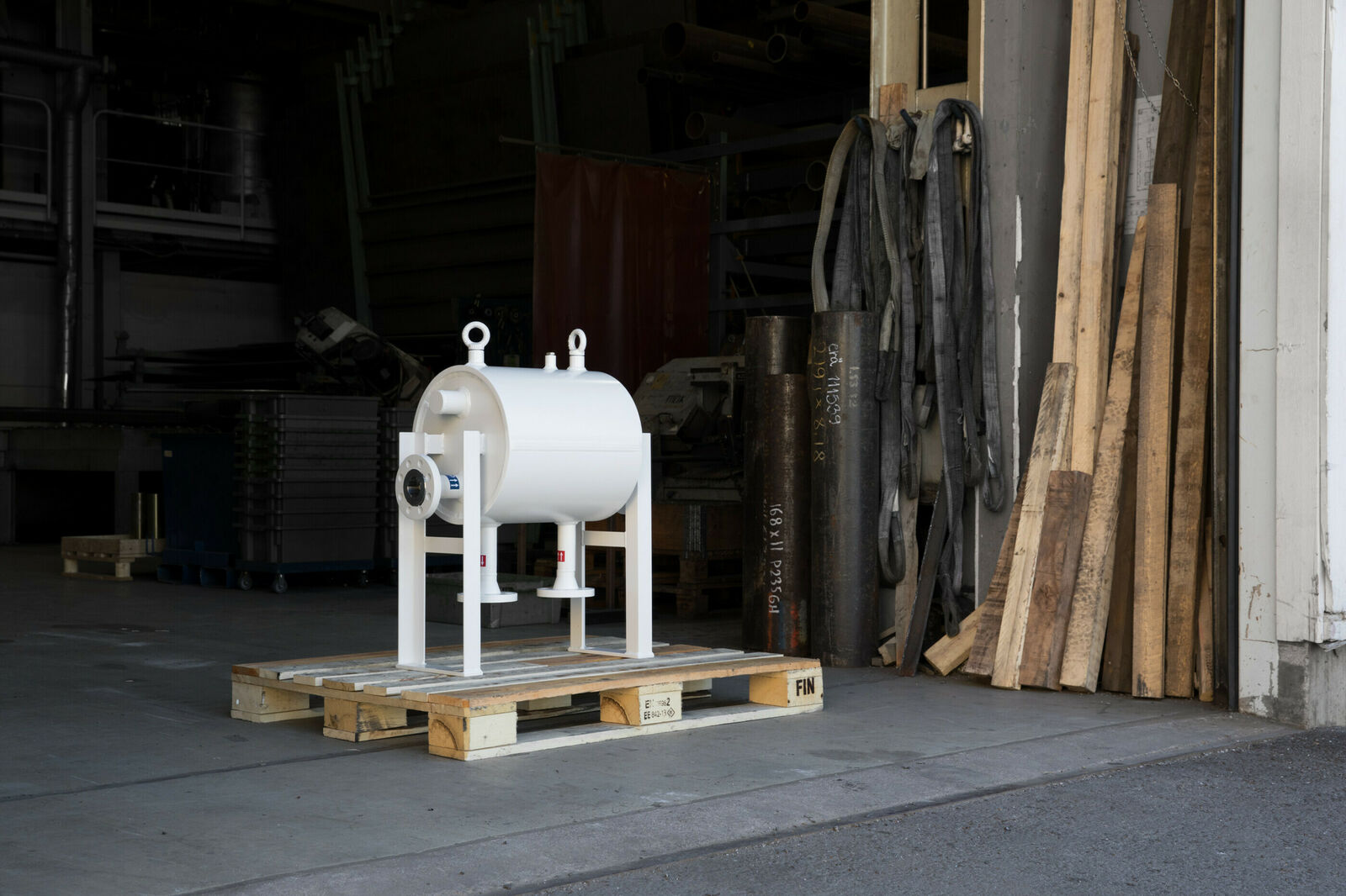 A Vahterus Plate & Shell Heat Exchanger (PSHE) in one of our factories in Kalanti, Finland