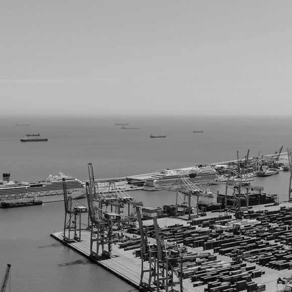 Port of Spain B&W